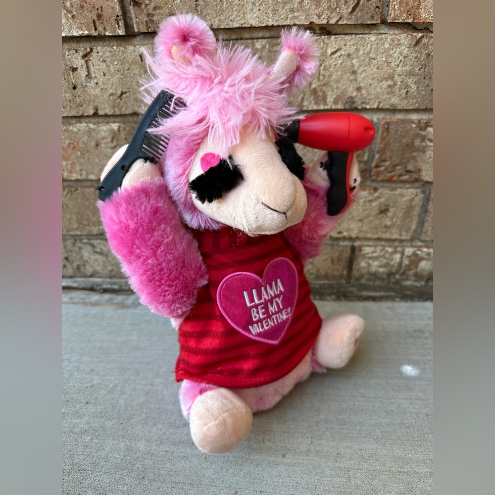 Gemmy Animated Pink Llama Valentine's Sings "Good as Hell" by Lizzo Works